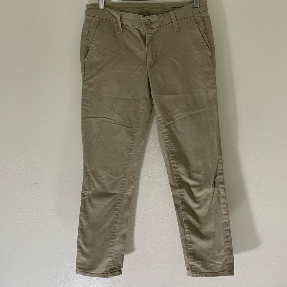ADRIANO GOLDSMITH supply standard issue slim khaki crop-skinny straight crop